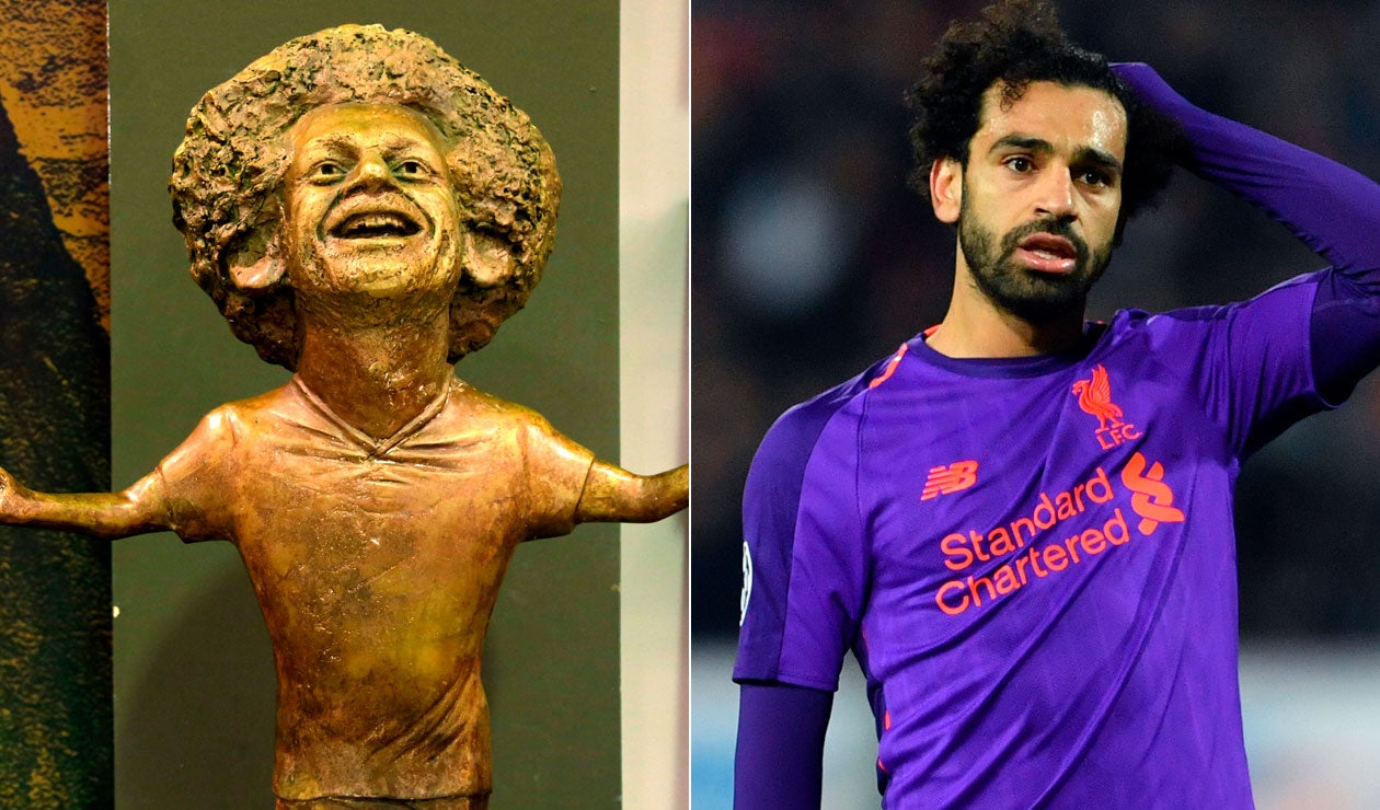 La estatua en homenaje a Mohamed Salah en la ciudad de Sharm el Sheikh