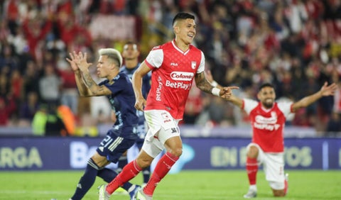 Santa Fe bailó al Junior en Bogotá: goleada cardenal en Liga Betplay
