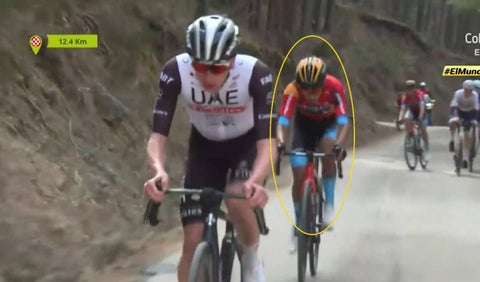 Santiago Buitrago respondio a ataque de Tadeg Pogacar en Andalucia