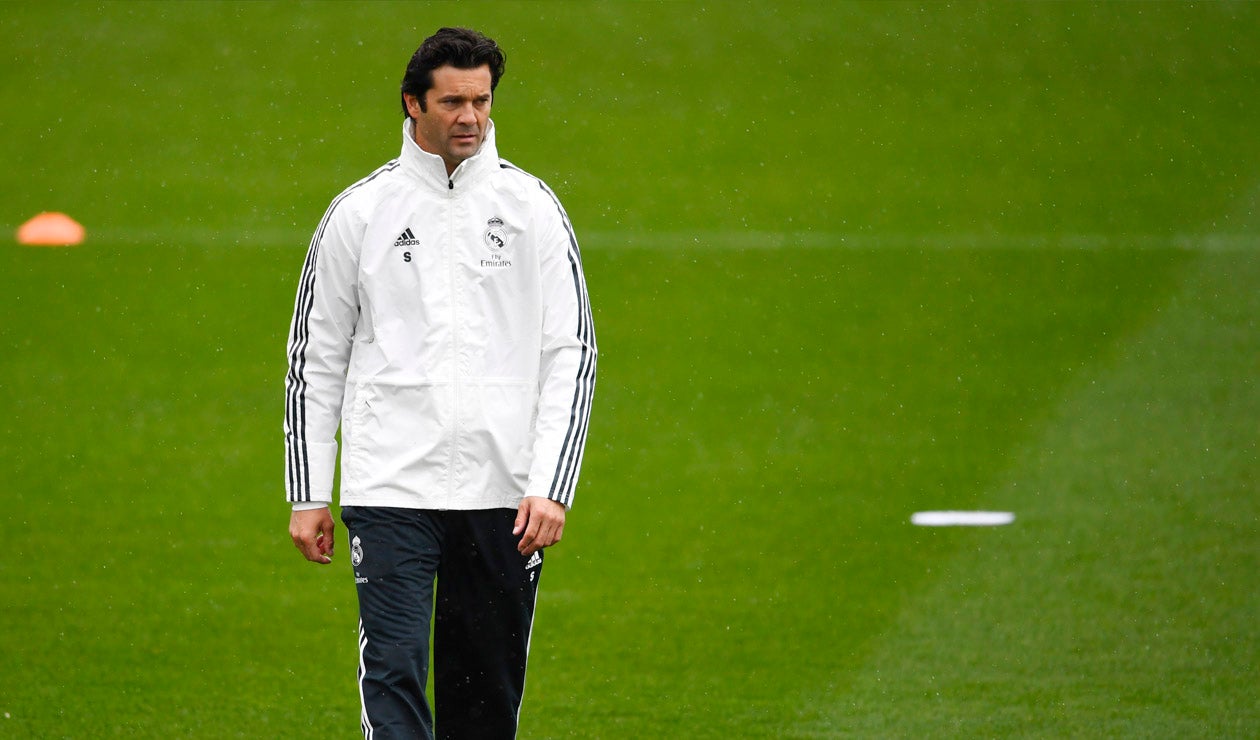 Santiago Solari, primer entrenamiento dirigiendo el Real Madrid