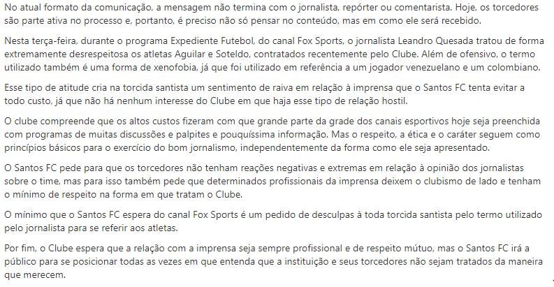 Comunicado de Santos