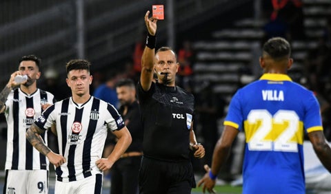 Sebastián Villa expulsión Talleres vs Boca