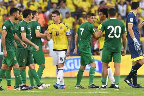 Selección de Bolivia vs Colombia