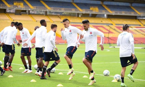Selección Colombia entrenando en El Campín