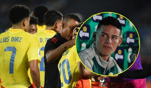 Selección Colombia y James Rodríguez con León