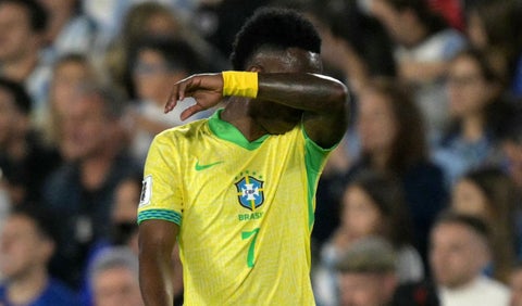 Vinícius con la selección de Brasil