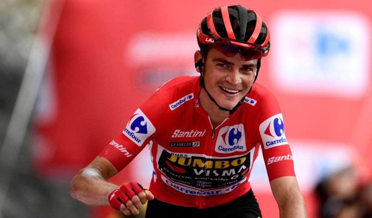 Sepp Kuss luego de la contrarreloj de la Vuelta a España