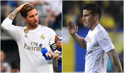 Sergio Ramos y James Rodríguez