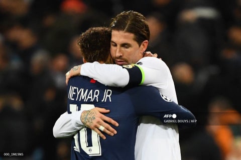 Sergio Ramos y Neymar; PSG