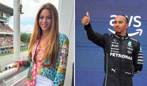 Shakira y Lewis Halmiton