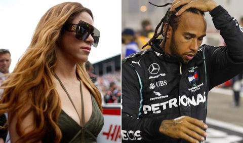 Shakira y Lewis Hamilton