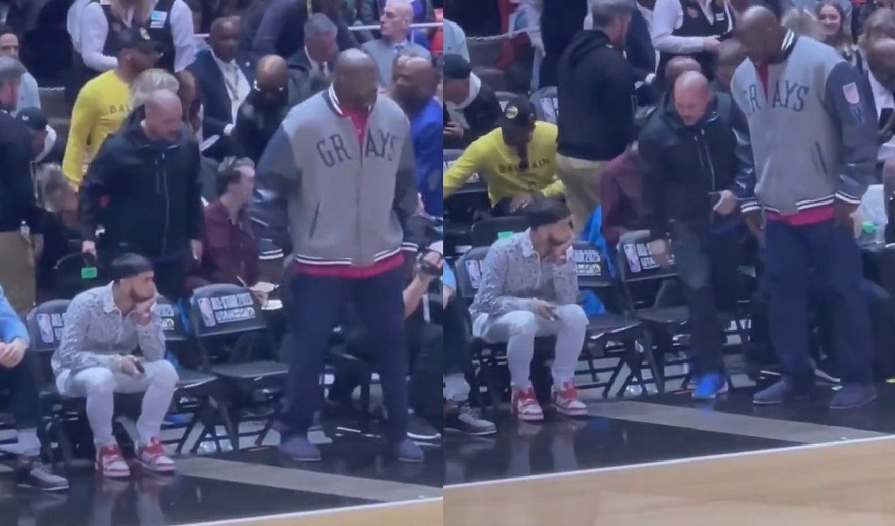 Shaquille O’Neal le pidió permiso a Anuel para sentarse junto a él