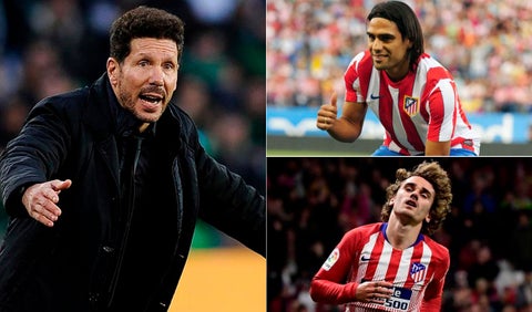 Simeone, Falcao, Griezmann, Atlético de Madrid