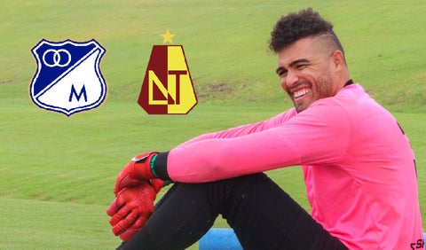 Álvaro Montero, logos Millonarios y Tolima
