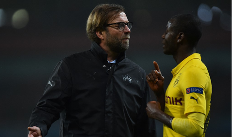 Adrián Ramos y Jürgen Klopp en Borussia Dortmund.