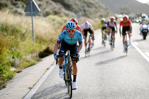 Superman López, ciclista del Astana en la Vuelta a España 2022