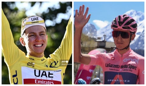 Tadej Pogacar y Egan Bernal