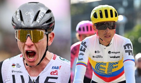 Tadej Pogacar y Esteban Chaves