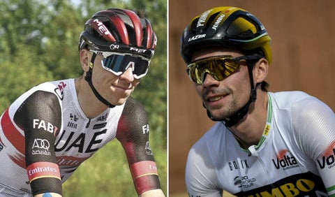 Tadej Pogacar y Primoz Roglic