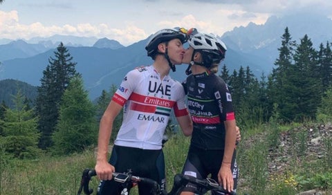 Tadej Pogacar y Urska Zigart