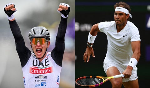 Tadej Pogacar y Rafael Nadal