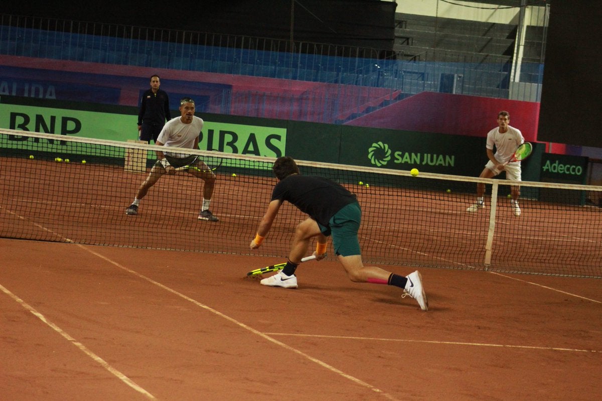 Así entrenan los colombianos para la Copa Davis