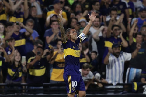 Carlos Tévez, autor del gol de Boca campeón