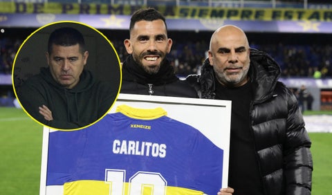 Tévez- Riquelme y Chicho Serna