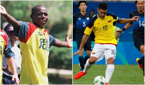 Tino Asprilla Olímpicos 1992 y Teo Gutiérrez, Olímpicos 2016