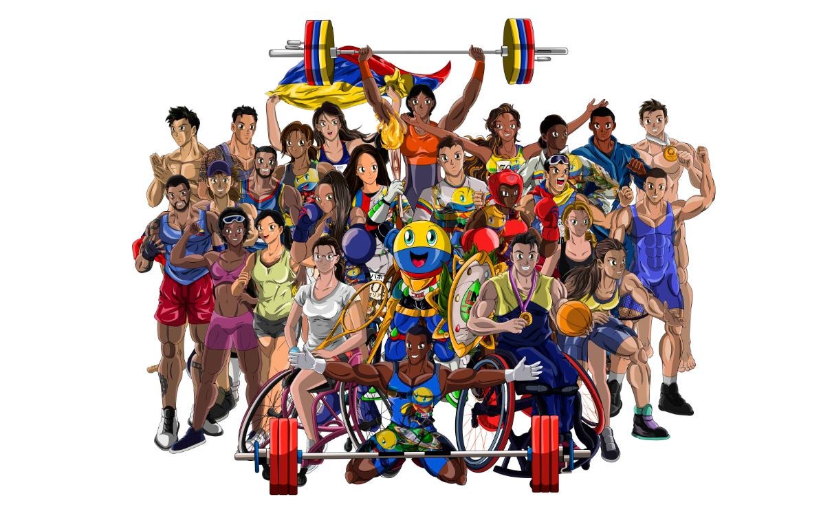 Deportistas colombianos versión anime
