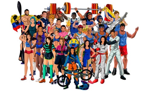 Deportistas colombianos versión anime