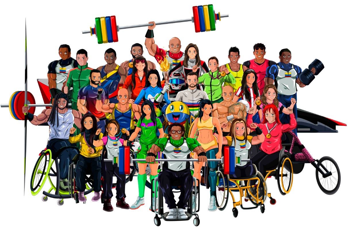 Deportistas colombianos versión anime