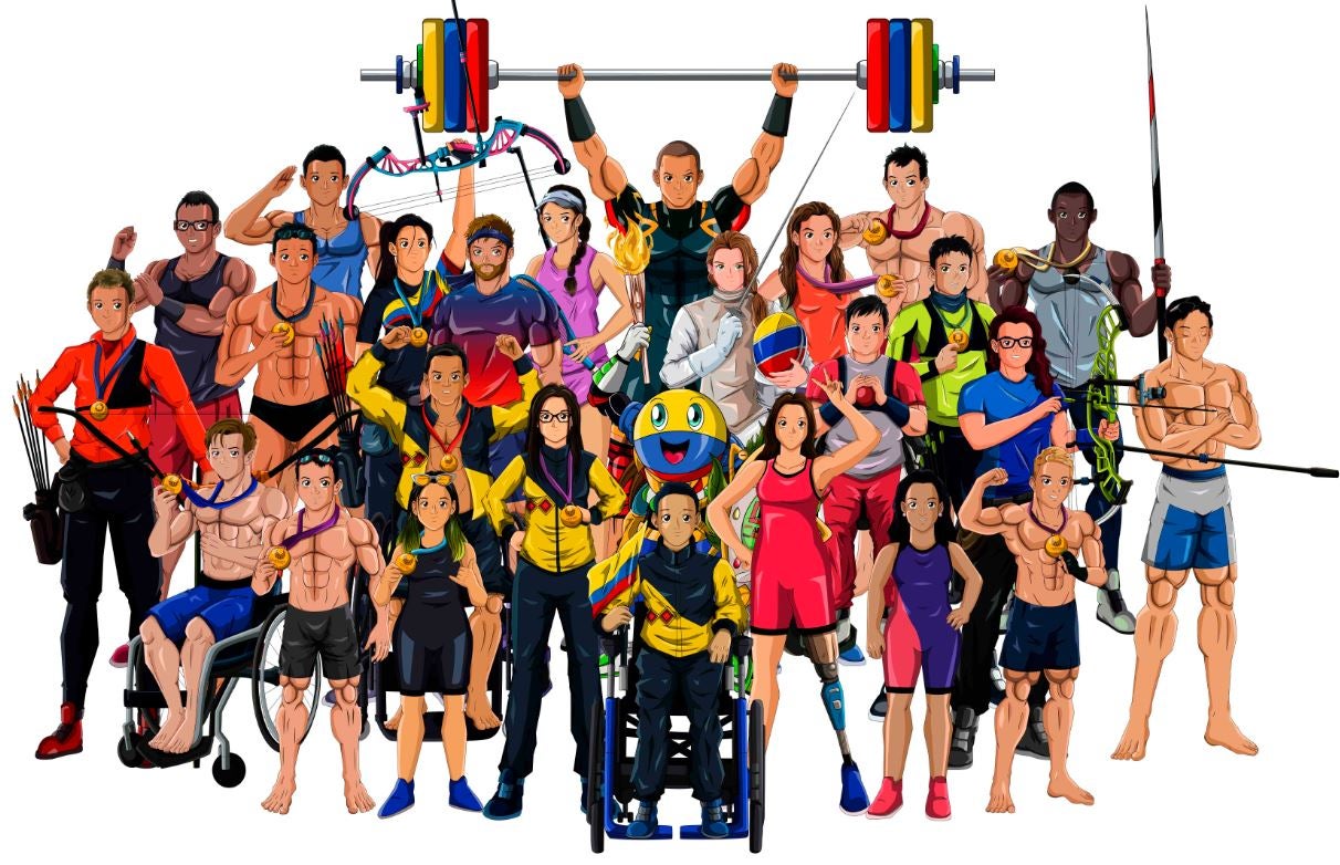 Deportistas colombianos versión anime