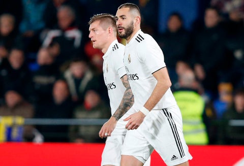 Toni Kroos y Karin Benzema