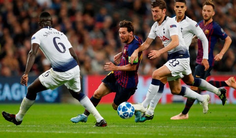 Messi fue el más destacado del Barcelona ante el Tottenham