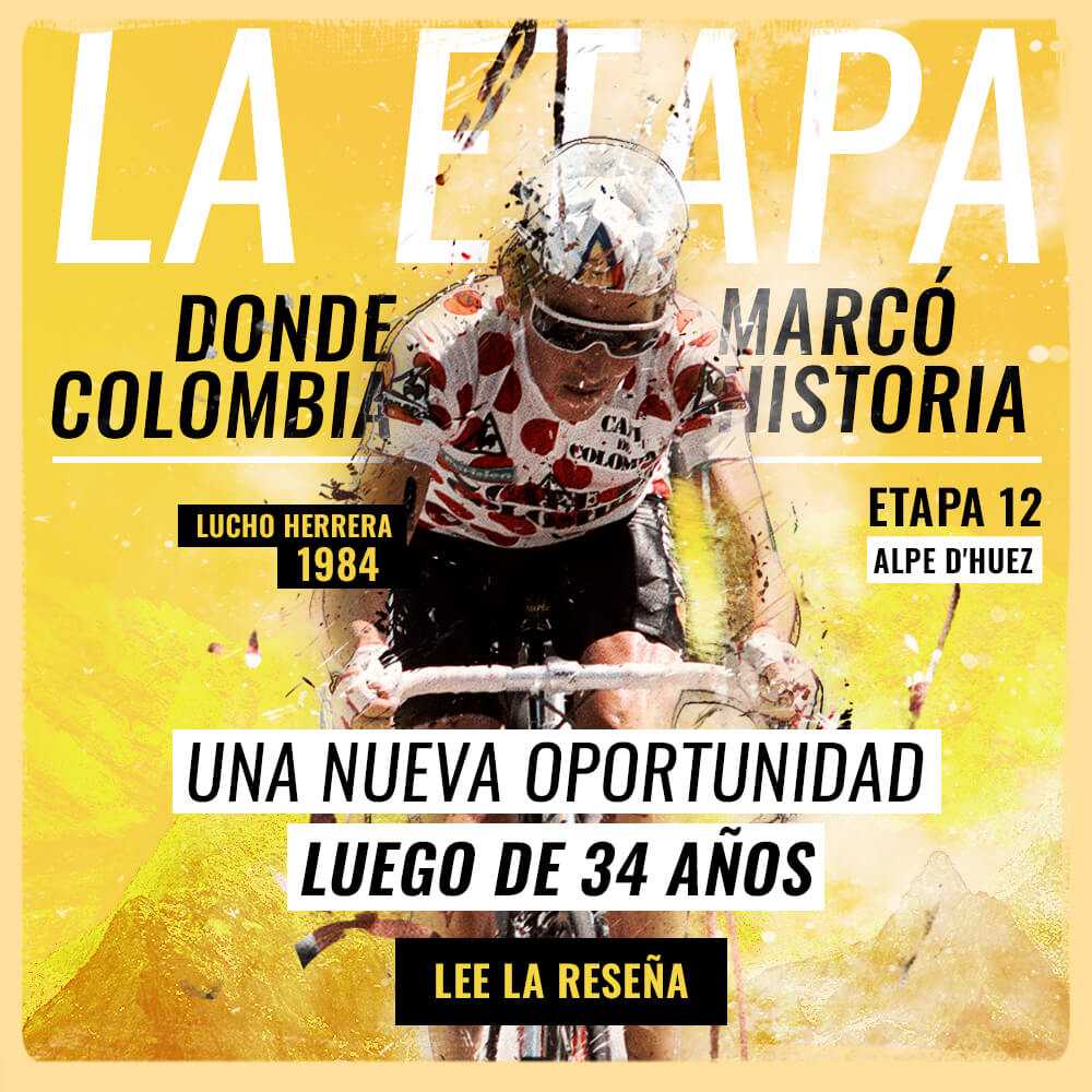 Lucho Herrera, rey del Alpe D'huez en el Tour de Francia