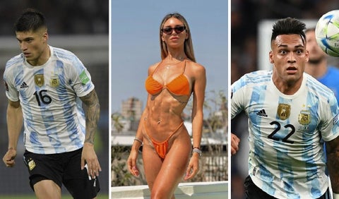 Tucu Correa y la esposa de Lautaro Martínez