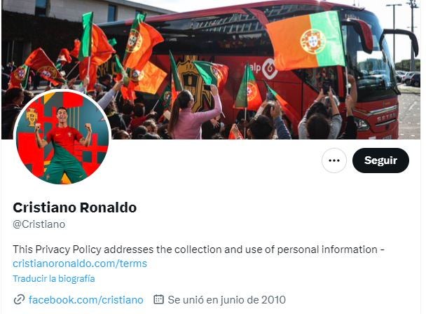 Twitter de Cristiano Ronaldo