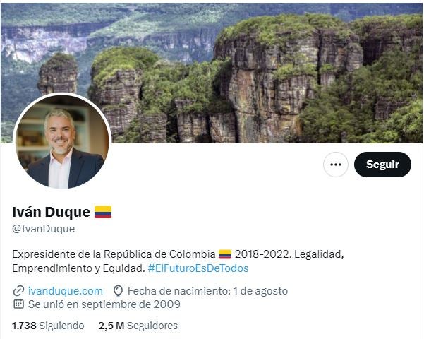 Twitter de Iván Duque