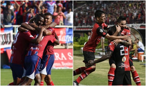 Jugadores de Unión Magdalena y Cúcuta Deportivo