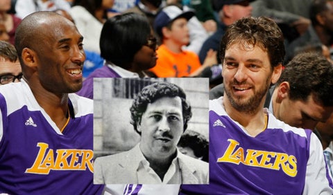 Pau Gasol, Kobe Bryant, Pablo Escobar