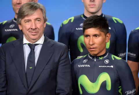 Eusebio Unzue y Nairo Quintana - Movistar Team