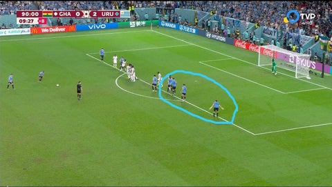 Uruguay en el partido ante Ghana en el Mundial Qatar 2022