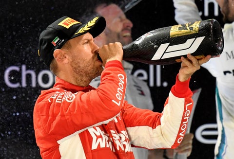 Sebastian Vettel en los entrenamientos del Gran Premio de China