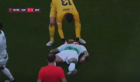 Video desplome de Dragisa Gudelj en partido Córdoba-Racing