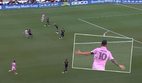 Lionel Messi en Inter Miami vs Philadelphia Union