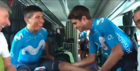 Nairo Quintana y Mikel Landa