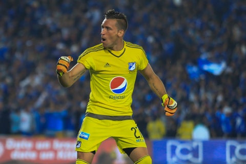 Nicolás Vikonis en su etapa como arquero de Millonarios