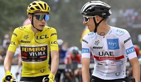 Jonas Vingegaard y Tadej Pogacar en el Tour de Francia