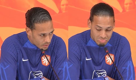Virgil Van Dijk en rueda de prensa previo al partido con Argentina en el Mundial de Qatar 2022